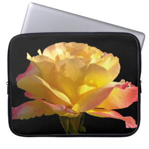 Gult och Rosa ros Laptop Fodral