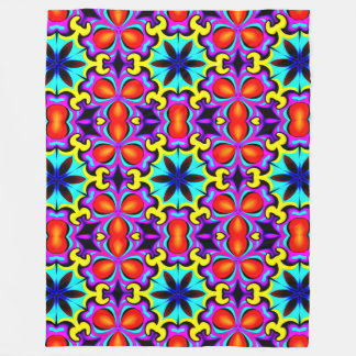 Gult och rött mönstrat Fleece Blanket
