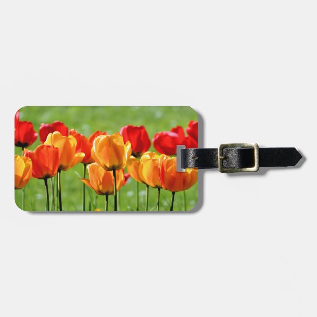 Gult och rött tulpaner bagagebricka (Horisontell Framsida)
