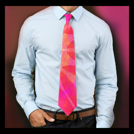 Gult och Shock rosa av Citrus Orange i funky Mönst Slips