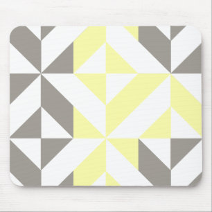 Gult och Silver Geometric ZigZag Musmatta
