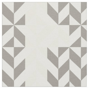 Gult och Silver Geometric ZigZag Tyg