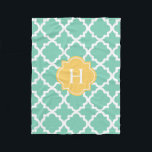 Gult och sjöcellsmonogram | Fleece Blanket<br><div class="desc">Mysigt med våra moderna personliger för  och chic. Anpassa enkelt bakgrunden färg till en skugga som du kan välja! Anpassa är enkelt,  klicka på knappen "Anpassa" ovan och välj din bakgrund färg i färgrutorna färg!</div>