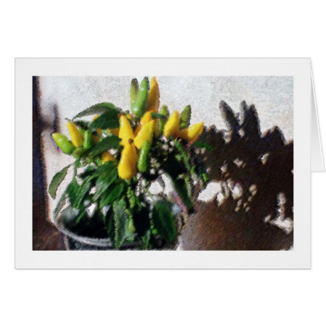 Gult och skugga för komprimering hälsningskort (Framsidan Horizontal)