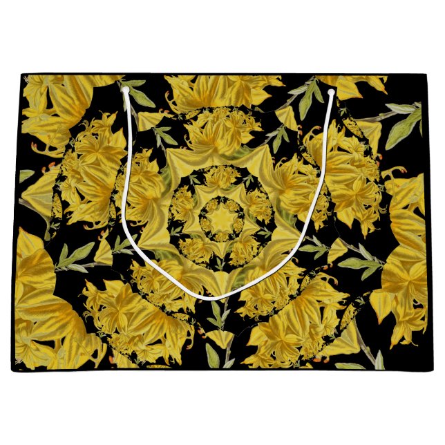 Gult och svart Azalea fractal konst (Framsidan)