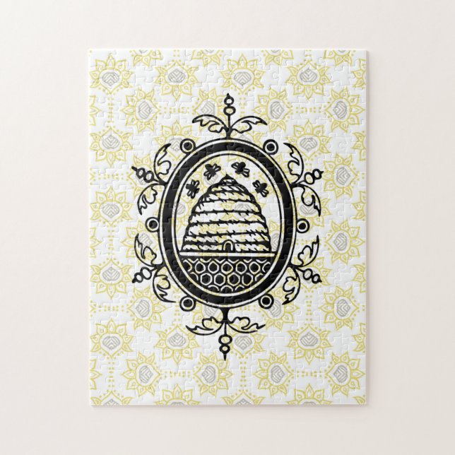 Gult och svart bikupa pussel (Vertikal)