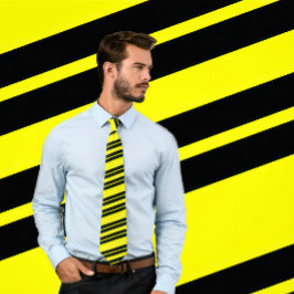 Gult och svart diagonalt med stripe slips