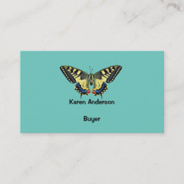 Gult och svart fjäril visitkort