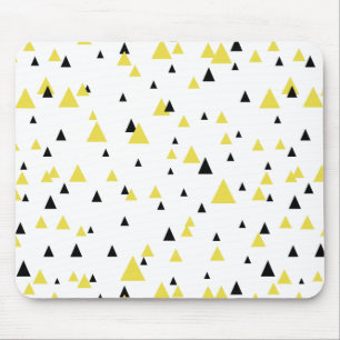 Gult och svart geometrisk Mönster Mousepad Musmatta