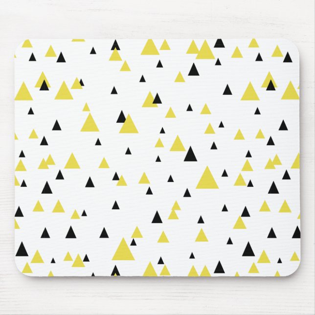 Gult och svart geometrisk Mönster Mousepad Musmatta (Framsidan)