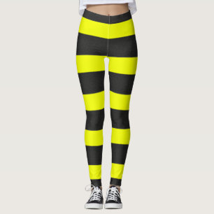 Gult och svart inspirerat honungbi leggings