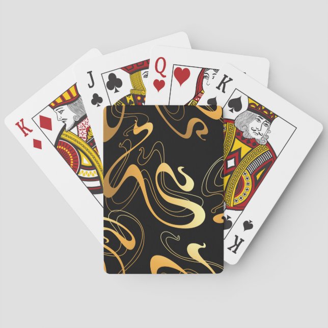 Gult och svart klassisk Abstrakt Casinokort (Baksidan)