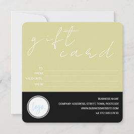 GULT- OCH SVART LOGOTYP-KUNDKORT FÖR FÖRETAG