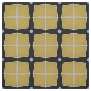 Gult och svart, modern geometrisk Mönster Tyg
