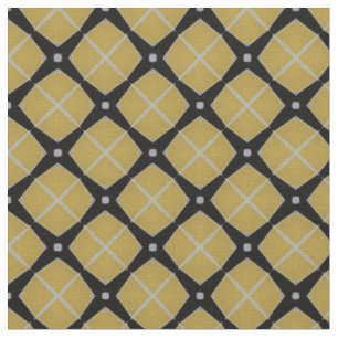 Gult och svart, modern geometrisk Mönster Tyg