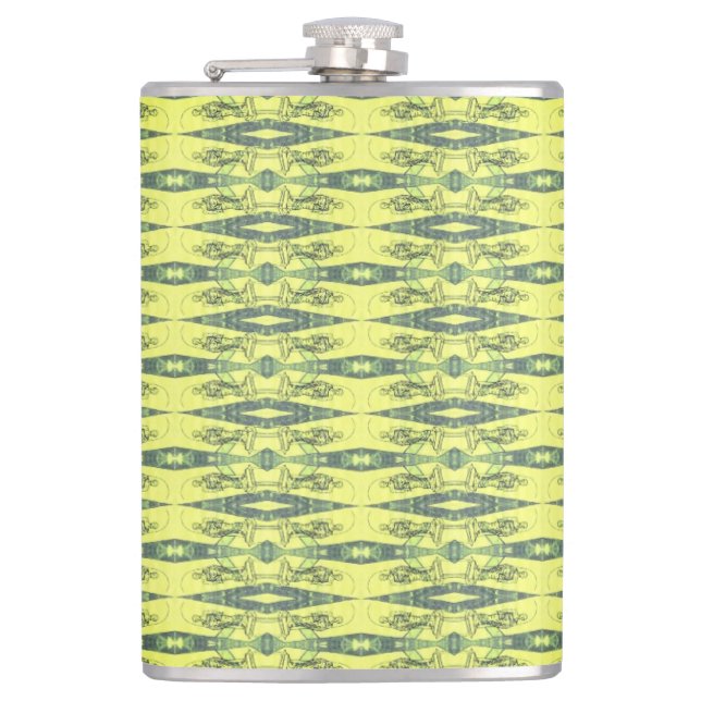 Gult och svart mönster fickplunta (Framsidan)