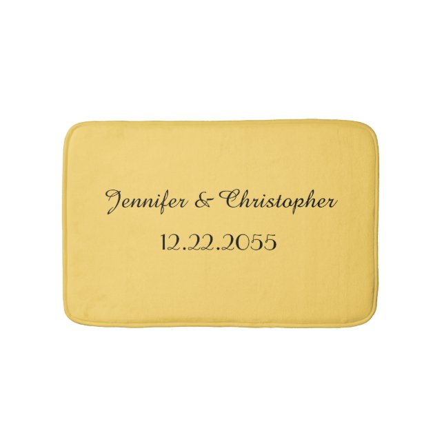Gult och svart Personlig Plush Bath Mat Badrumsmatta (Framsidan)