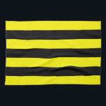 Gult och svart Rand Kökshandduk<br><div class="desc">Gult och svart vågrät rand mönster</div>