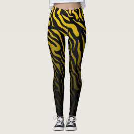 Gult och svart Zebra ränder: Snyggt Leggings