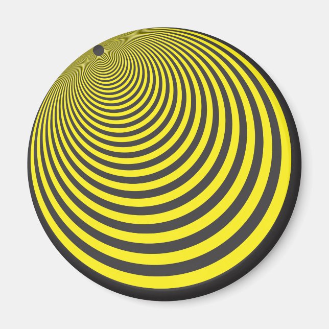 Gult- och svartfärsillusion magnet (Framsidan)