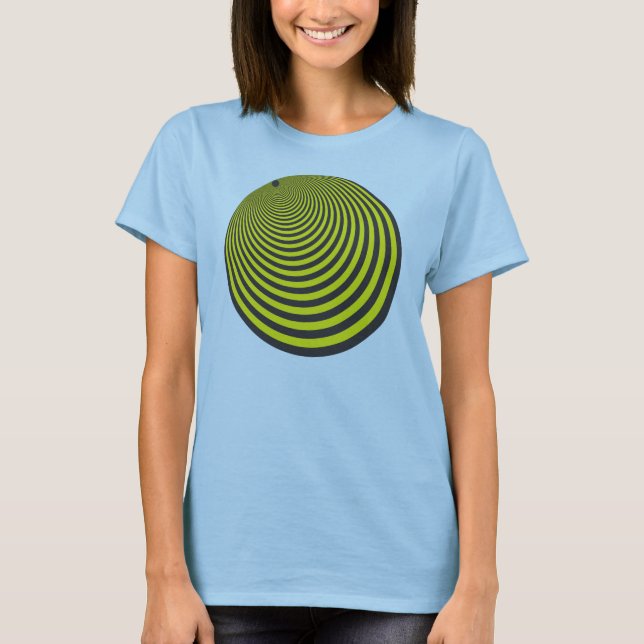 Gult- och svartfärsillusion tee shirt (Framsida)