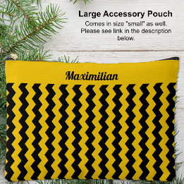 Gult- och svartvinnor - stor tillbehör - Pouch