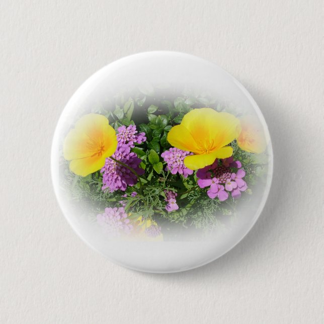 gult och trädgårdsblommor av lila knapp (Framsida)