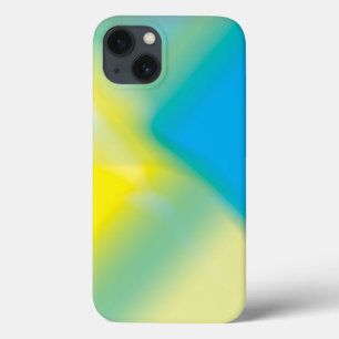 Gult och turkos Blue Abstrakt Glow iphone 13 
