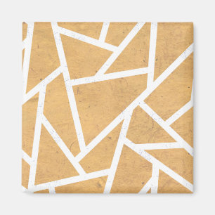 Gult och vit mosaik mönster magnet