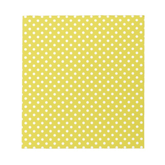 Gult och vit polkadot anteckningsblock (Framsida)