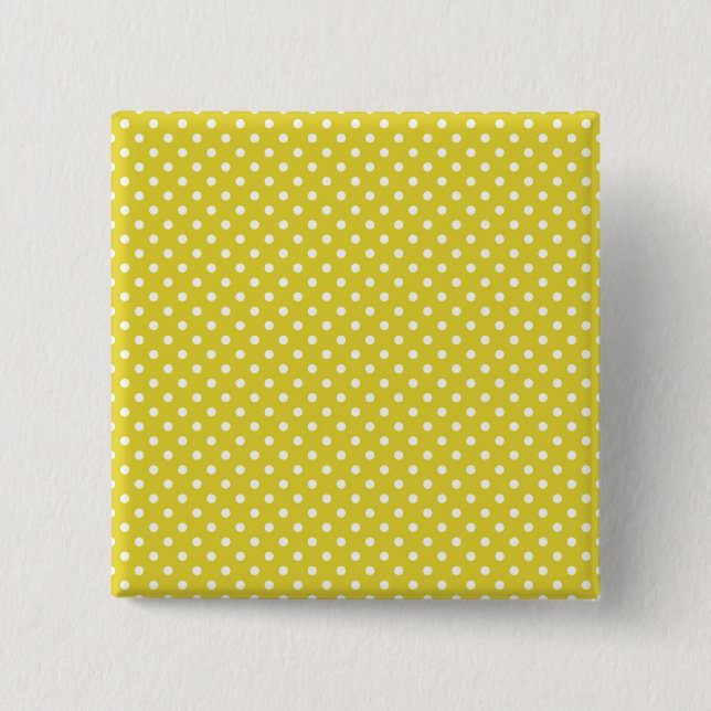 Gult och vit polkadot knapp (Framsida)
