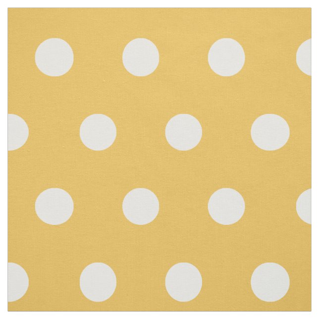 Gult och vit polkadot mönster DIY hobbyvävnad Tyg (Provkarta)