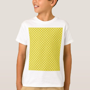 Gult och vit polkadot t shirt