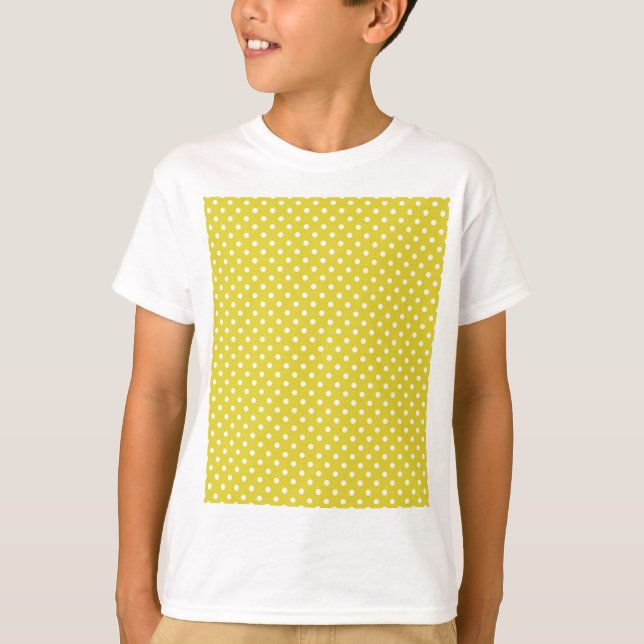 Gult och vit polkadot t shirt (Framsida)