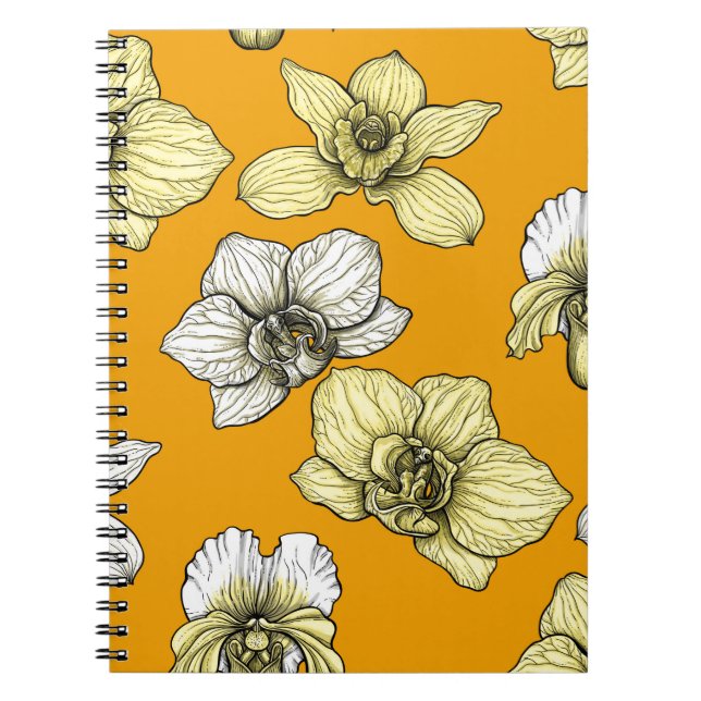 Gult och vita blommor anteckningsbok (Framsidan)