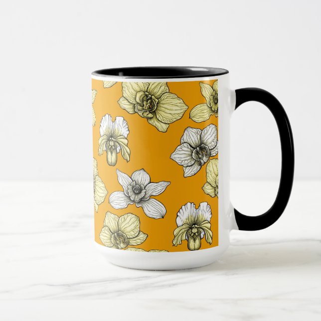 Gult och vita blommor mugg (Höger)
