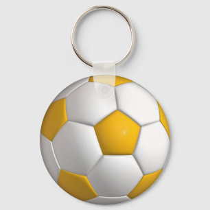 Gult och vita boll nyckelring