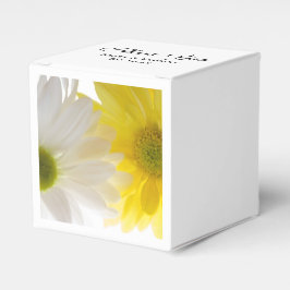 Gult och vita Daisy Bröllop Presentaskar