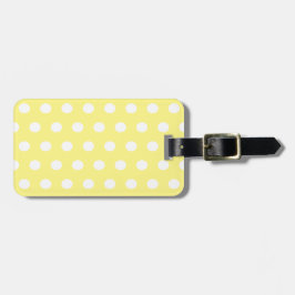 Gult och Vita Polka dots Bagagebricka