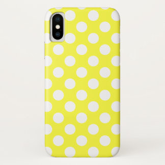 Gult och Vita Polka dots