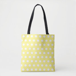 Gult och Vita Polka dots Tygkasse