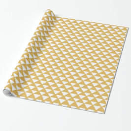 Gult och vita trianglar presentpapper
