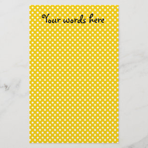 Gult- och vitpolka dots brevpapper