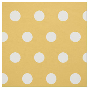 Gult- och vitpolkadot mönstrar DIY-hobbytyg Tyg