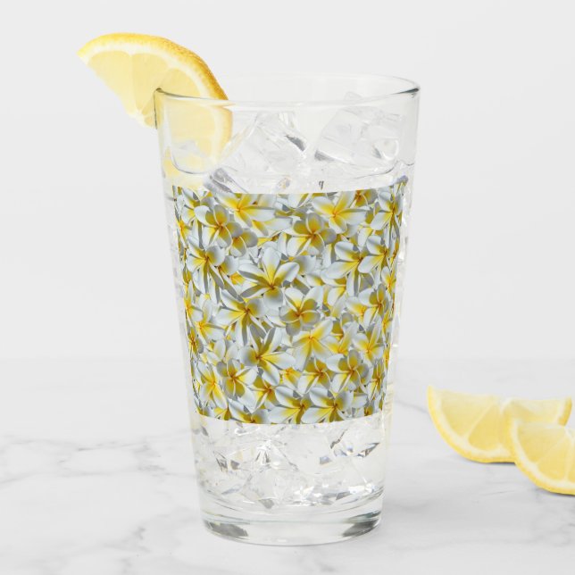 Gult och vitt Frangipani-kluster, Glaskopp (Framsida Ice)