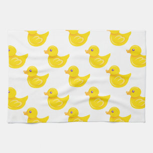 Gult och vitt gummi Anka, Ducky Kökshandduk