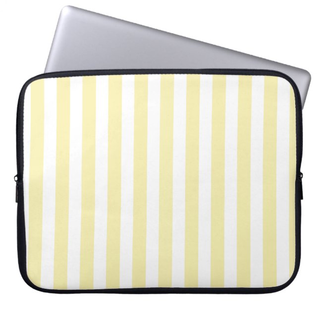 Gult och vitt kandy rand laptop fodral (Framsidan)