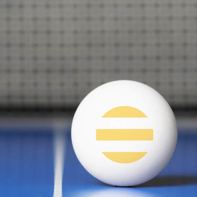Gult och White Vertikal Rand Pingisboll (Netto)