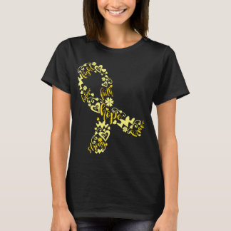 gult om barncancer t shirt