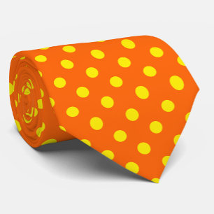 Gult om Orange Mönster Polka dots Design Slips